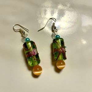 Pink Cat’s Eye Earring’s⭐️